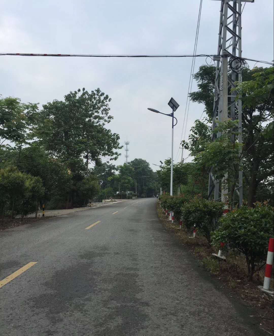 【太陽能路燈廠家直銷】陽江鎮關王村在主干路獅澄路170盞太陽能路燈工程案例。