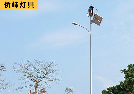 太陽能風電路燈桿案列